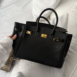 Black Leather Handbag